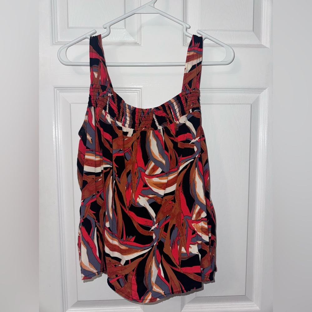 Evereve Multicolor Abstract Print Sleeveless Tank Top